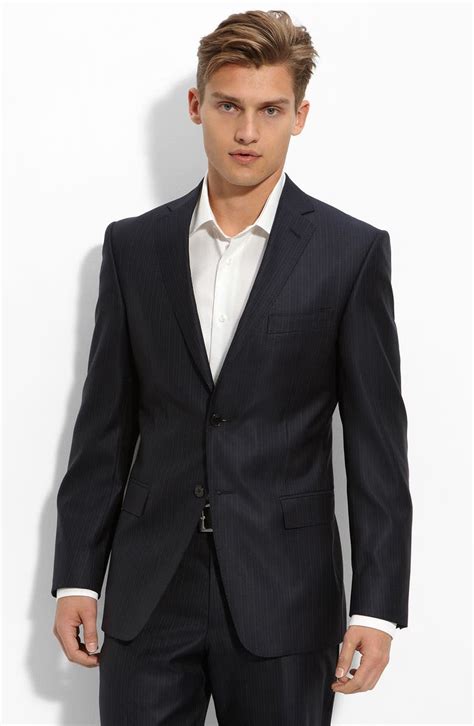 versace collection navy suit|Versace suit with design.